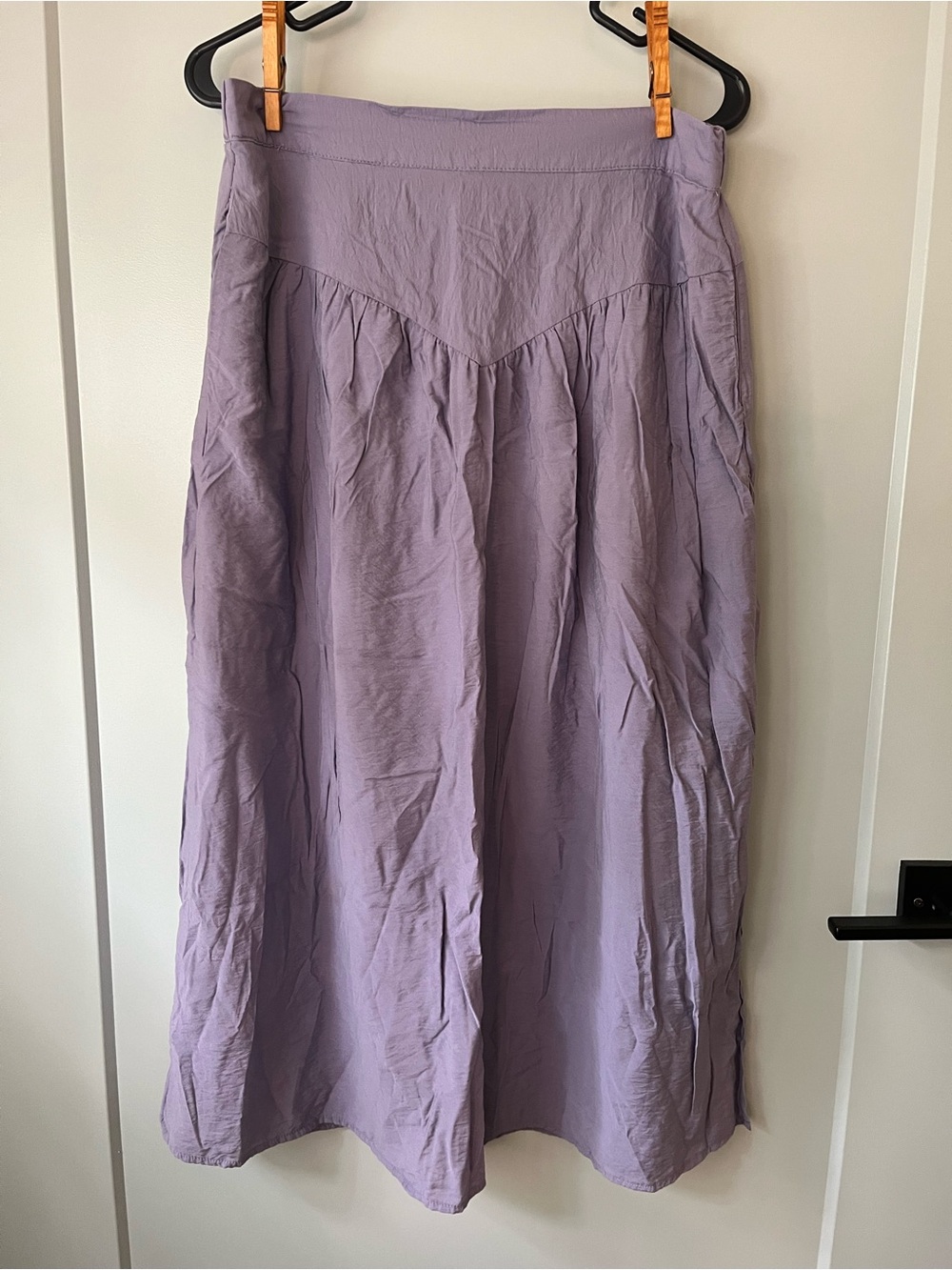 a new day Lavender A-Line Midi Skirt